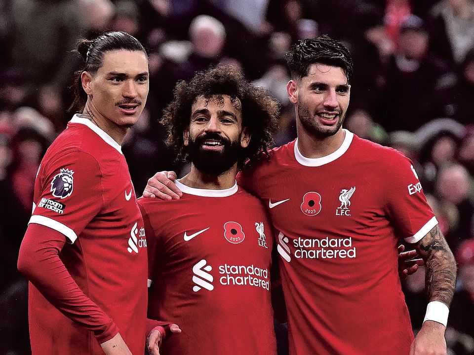 Darwin Nunez, Mohamed Salah and Dominik Szoboszlai. Photo: Getty