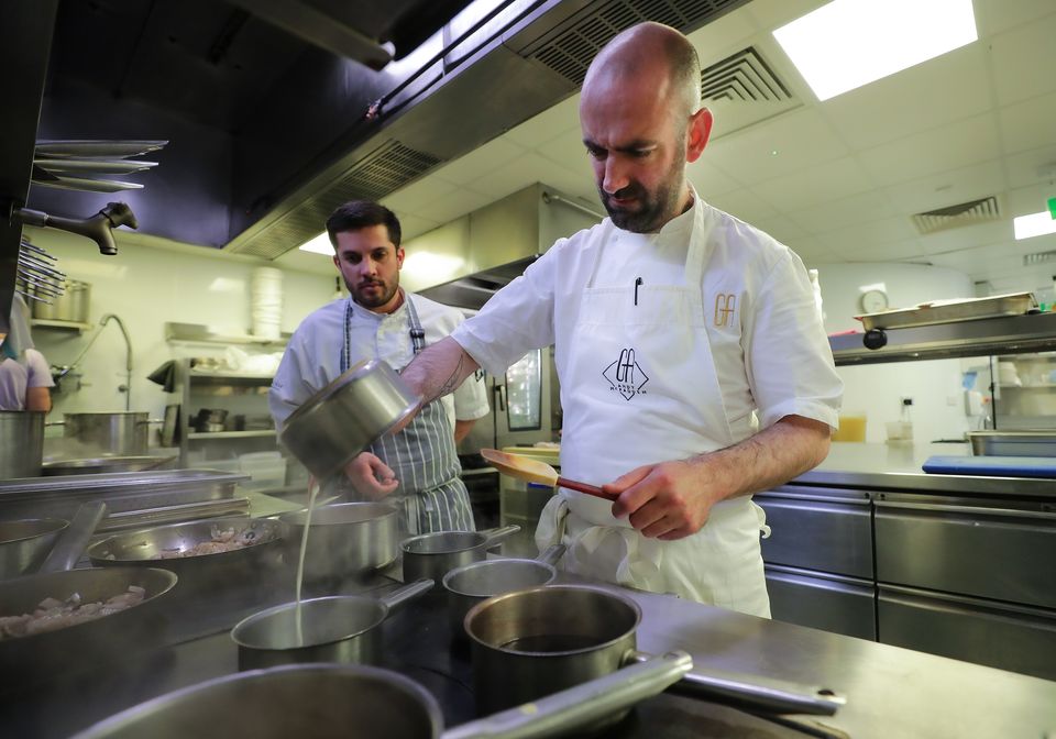 And Andy and chef de partie Alfredo Godoy hard at work behind-the-scenes