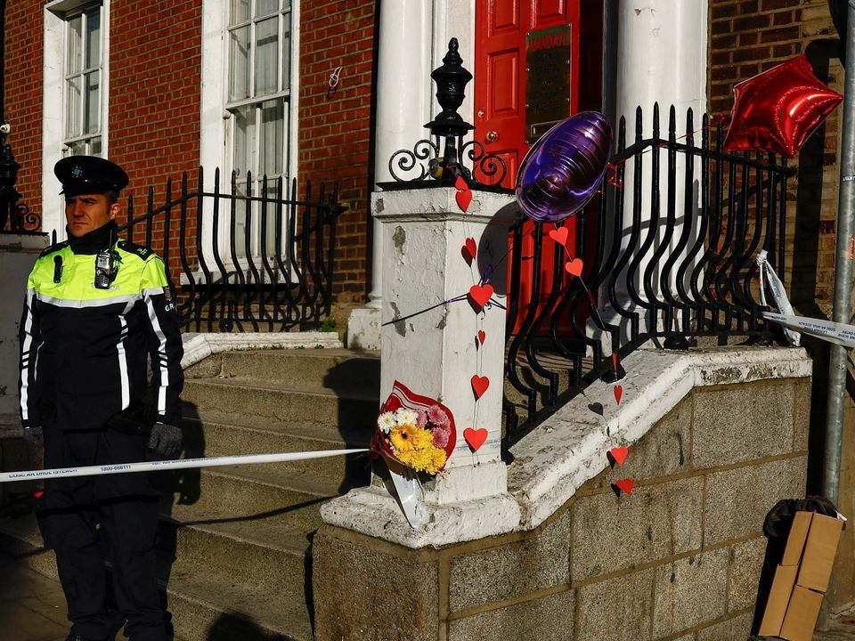 Floral tributes at the scene