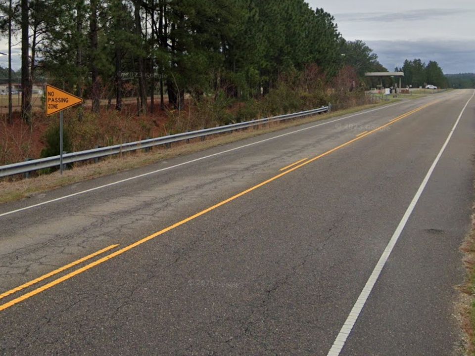 Road leading to the former Fort Bragg