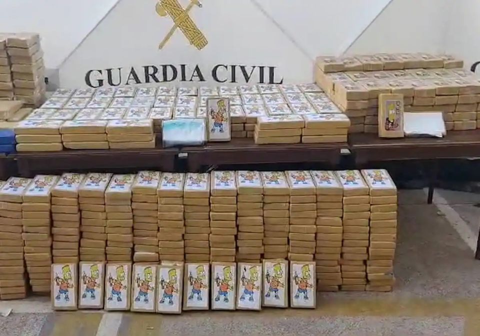 The stash of Bart Simpson cocaine busted by Spanish cops