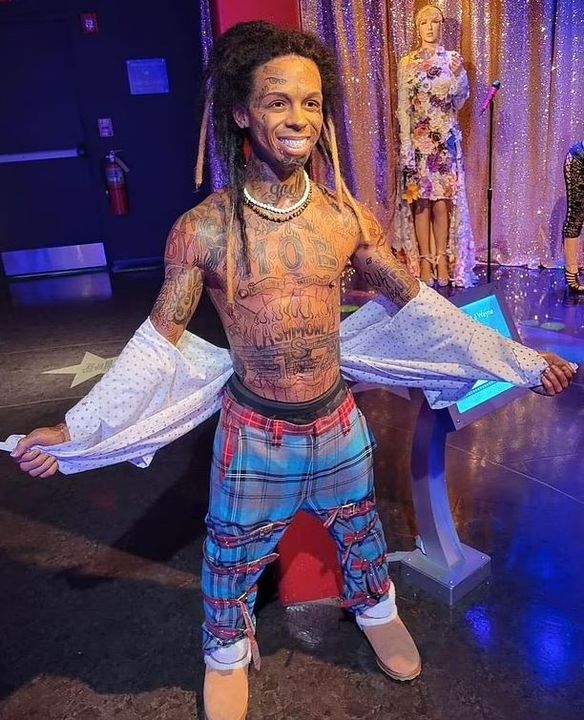 Lil Wayne was shocked after a dodgy waxwork appeared in a museum