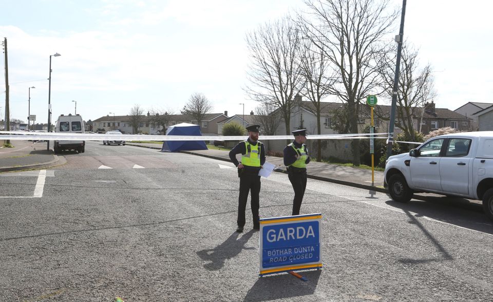 Gardaí seal off the area of Deanstown Avenue, Finglas, after James Whelan’s murder