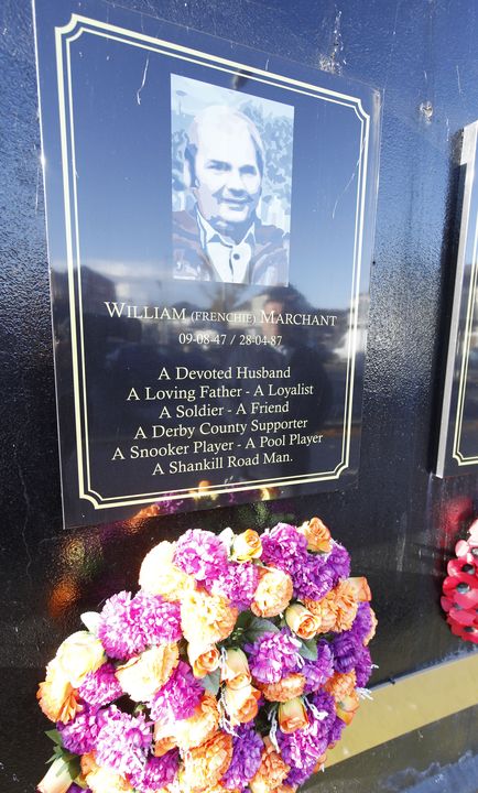 William Marchant's plaque on the Shankill Road