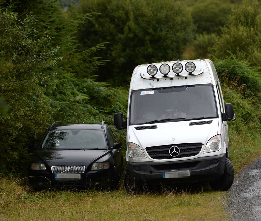 The van used to bring Morrison in and out of the area