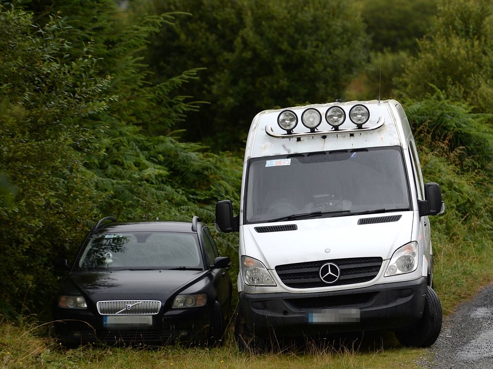 The van used to bring Morrison in and out of the area