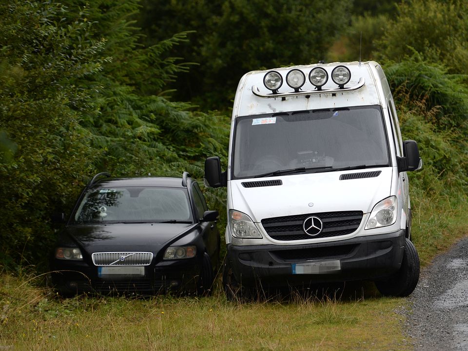 The van used to bring Morrison in and out of the area